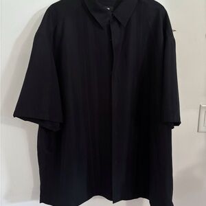 Men's Black Casual Button Down Shirt